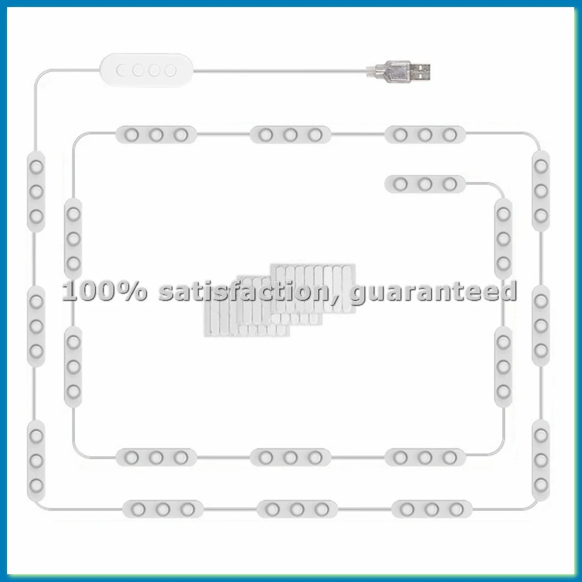 LED Vanity Lights for Mirror, Lights for Makeup Vanity, 20x3 LEDs USB 5V 3 Color Mirror Lights, Mirror Not Included-ABLL
