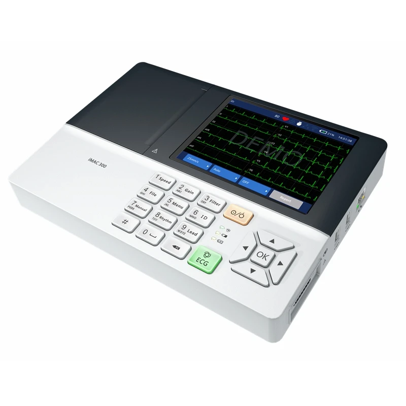 Zoncare IMAC300 Fast Accurate Smart Portable Pad Medical ECG Machine with Analyzer 3 Channel