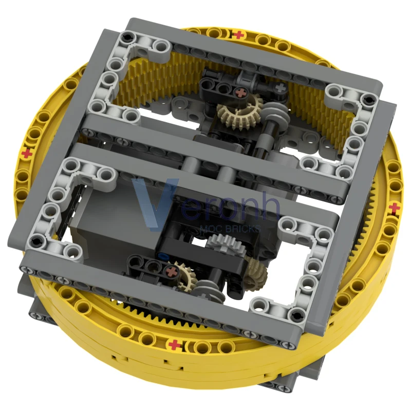 MOC Motorised Turntable Speed Adjustment Heavy Load Capacity Rotating Display Stand Technical Building Block Assembly Bricks Toy