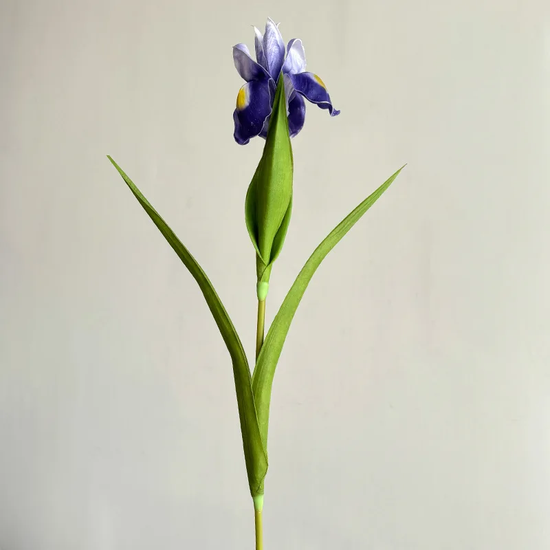 22.8 Inch Artificial Iris Flower Real Touch PU Faux Flowers for Home Decor Elegant Floral Arrangement #2