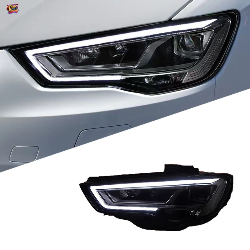 

Подходит для модификации фар Audi A3 2013-2016 годов выпуска с LED-дневными ходовыми огнями, последовательными поворотниками и линзами.