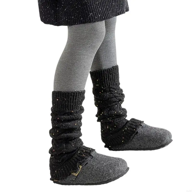 Immagine 5: A5YC Glitter Brilliant scaldamuscoli per ragazze elastico stile impilato calzino morbido sulla pelle