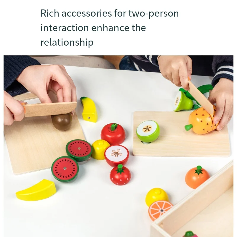 Jouet magnétique pour fruits et légumes pour tout-petits, ensemble de jeu de coupe en bois pour la cuisine préscolaire