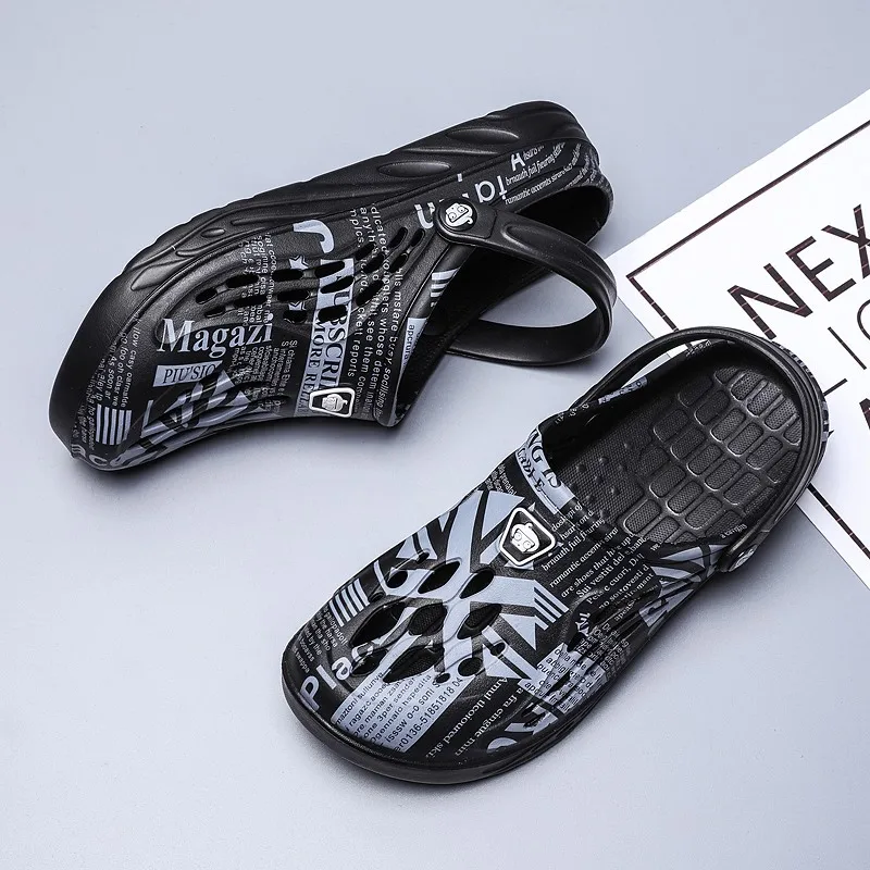 New Whosale New Breathable Hollow Hole Shoes Outdoor Casual Slippers Men's Casual Sandals