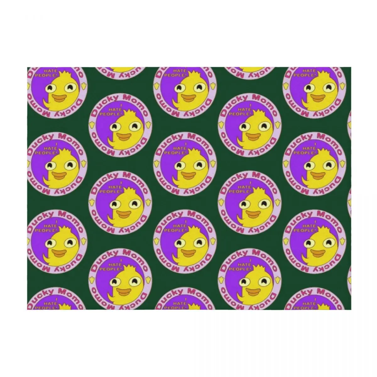 

Ducky Momo I Hate People Throw Blanket Baby funny gift Thermals For Travel warm for winter Blankets