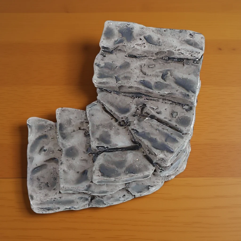 

Miniature Curved Stone Steps Resin Garden Ornament Outdoor Landscape Decor Micro Sculpture For Aquarium Pond