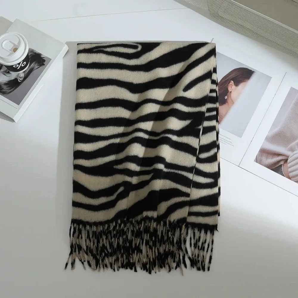 

Винтажный осенне-зимний шарф из искусственного кашемира, утолщенный теплый шарф с кисточками для шеи, морозостойкая накидка на плечо, женская шаль