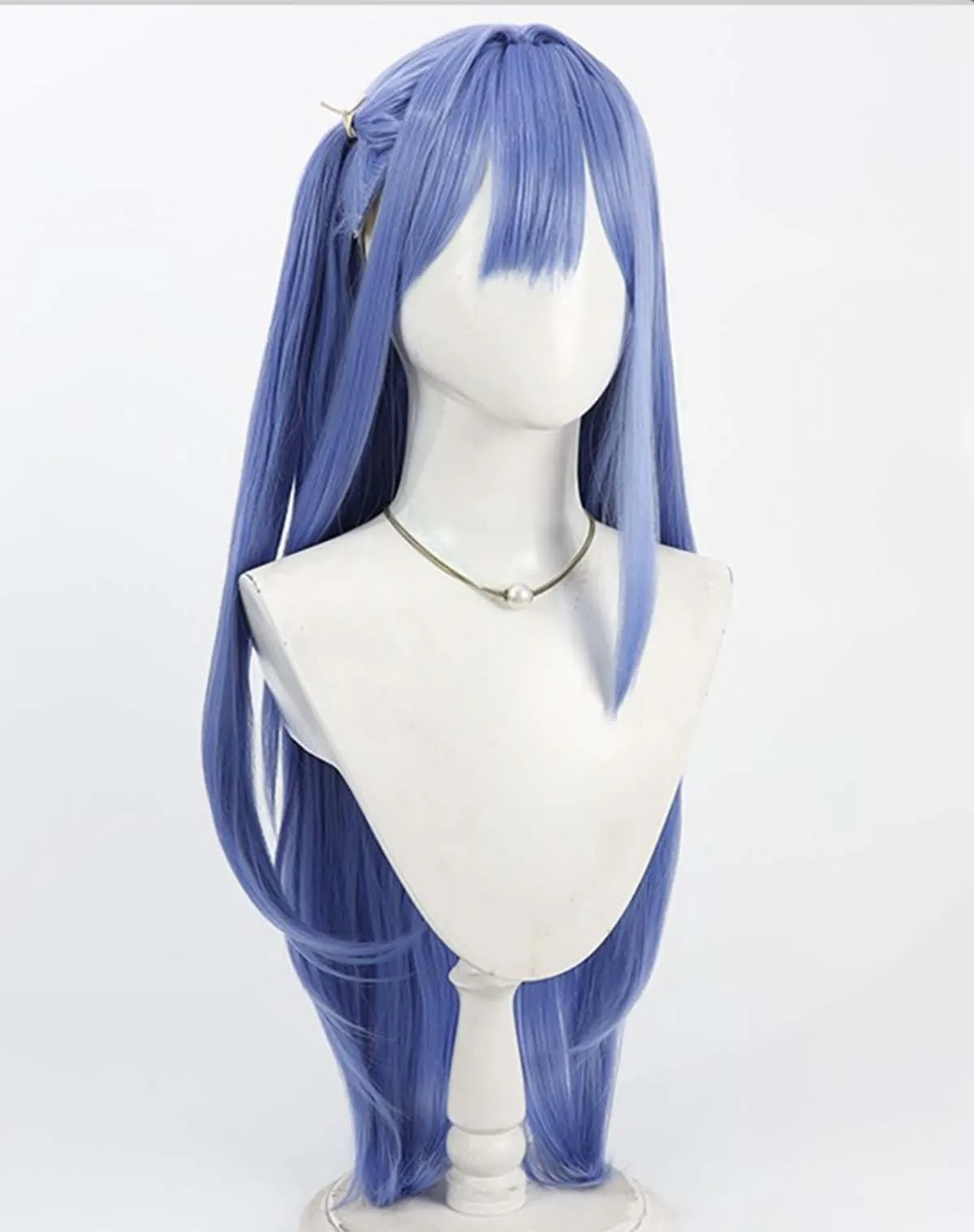 Parrucca sintetica blu lunga per cosplay di Game Arcana