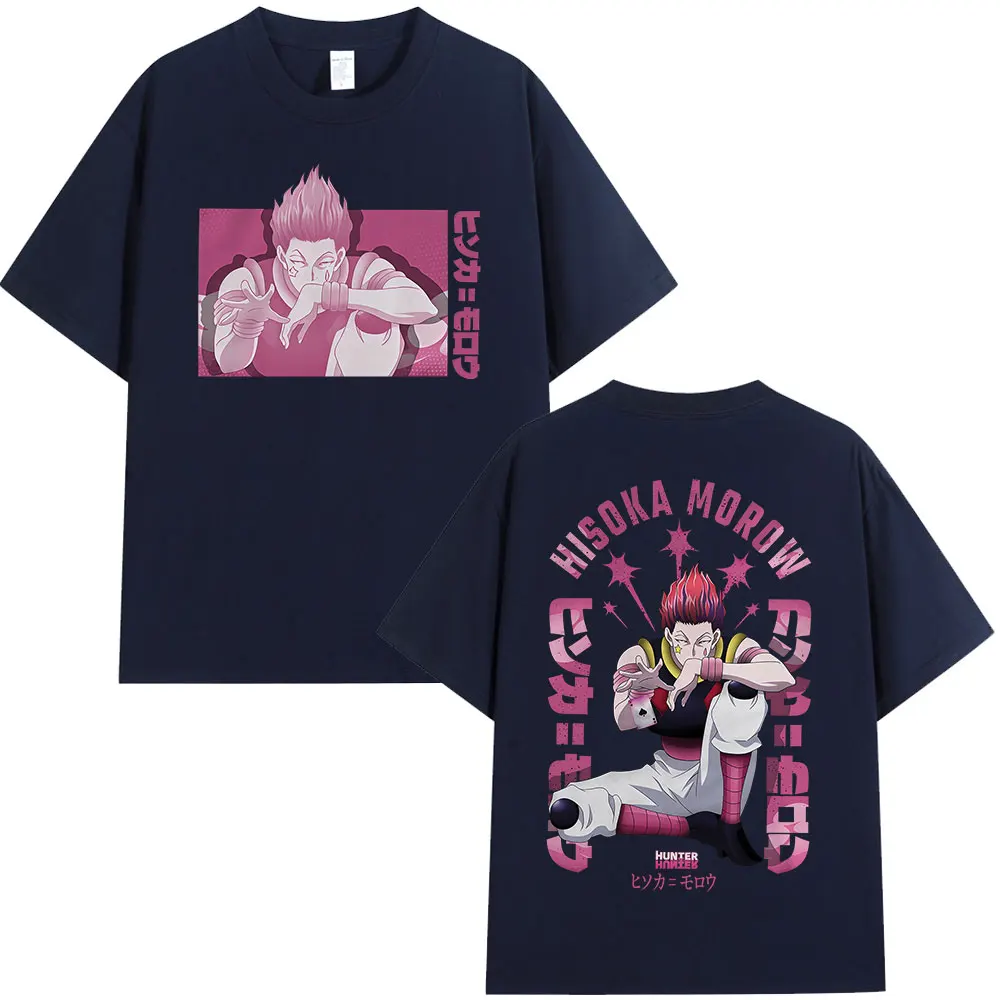 Anime Hunter X Hunter Hisoka Morow T-shirts Men's Women Clothing Fashion Cotton Short Sleeve Oversized T Shirts Tops Streetwear
