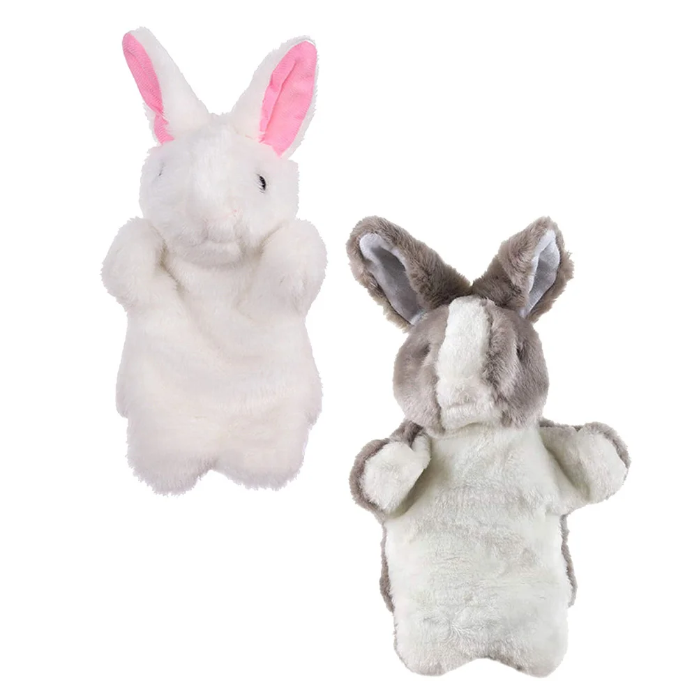 2Pcs Rabbit Hand Puppet Interactive Storytelling Play for Kids Parent Child Communication Educational Hand Puppet Plaything