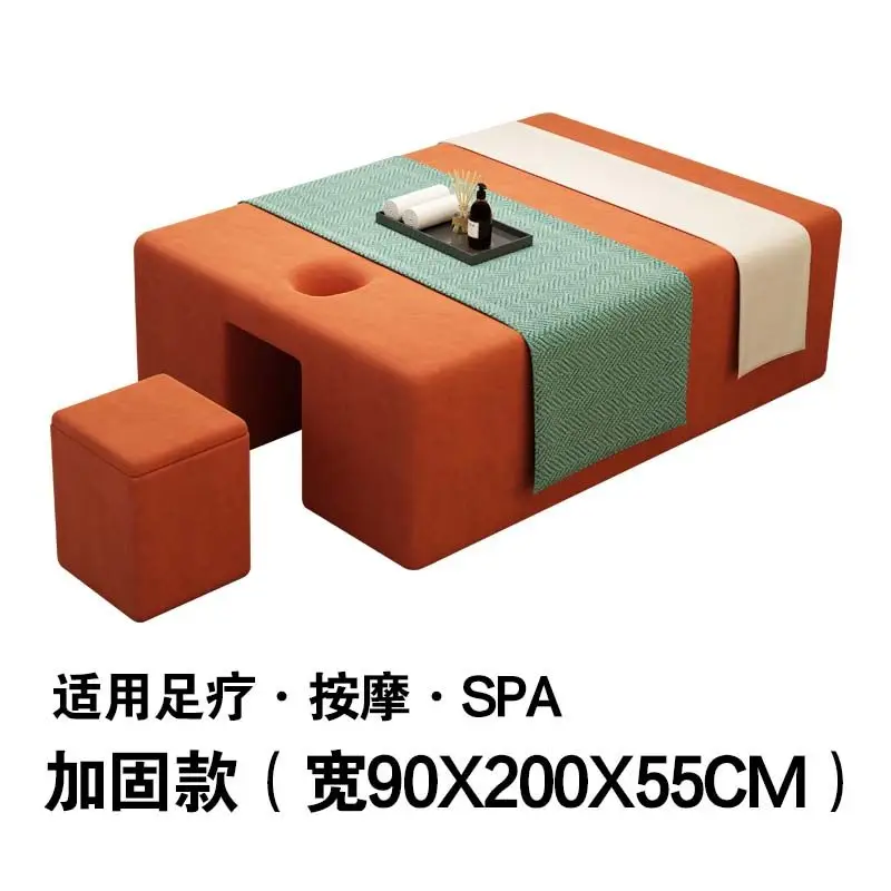 Foot massage bed factory shop Thai foot bath sofa bed physiotherapy beauty spa  ear picking solid wood integrated