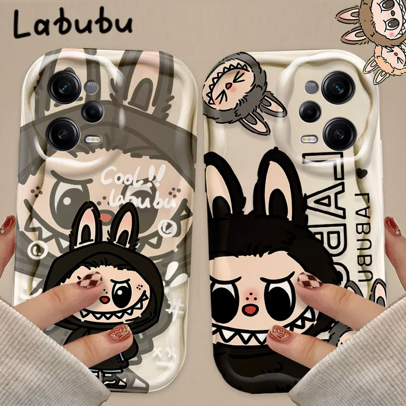 

Cute Cartoon Labubu 3D Wave Case For Xiaomi Redmi Note 13 12 Pro Plus 4G 5G 12S 11S 11 10 10S 9 9S Redmi 14C 13C 12C A3 Cover