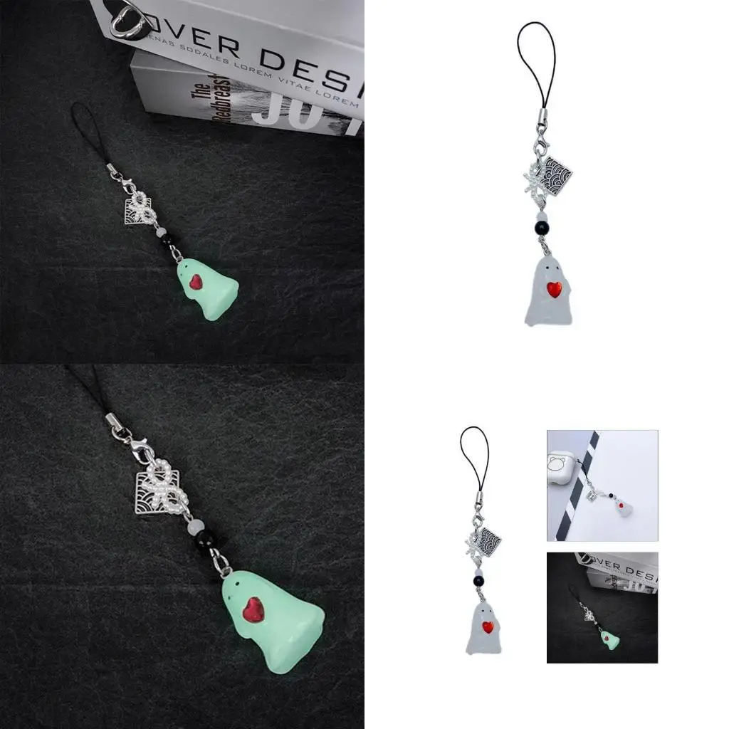 

A52E Unique Beaded Strap with Adorable Cartoon Glow Handcrafted Spirit Pendant
