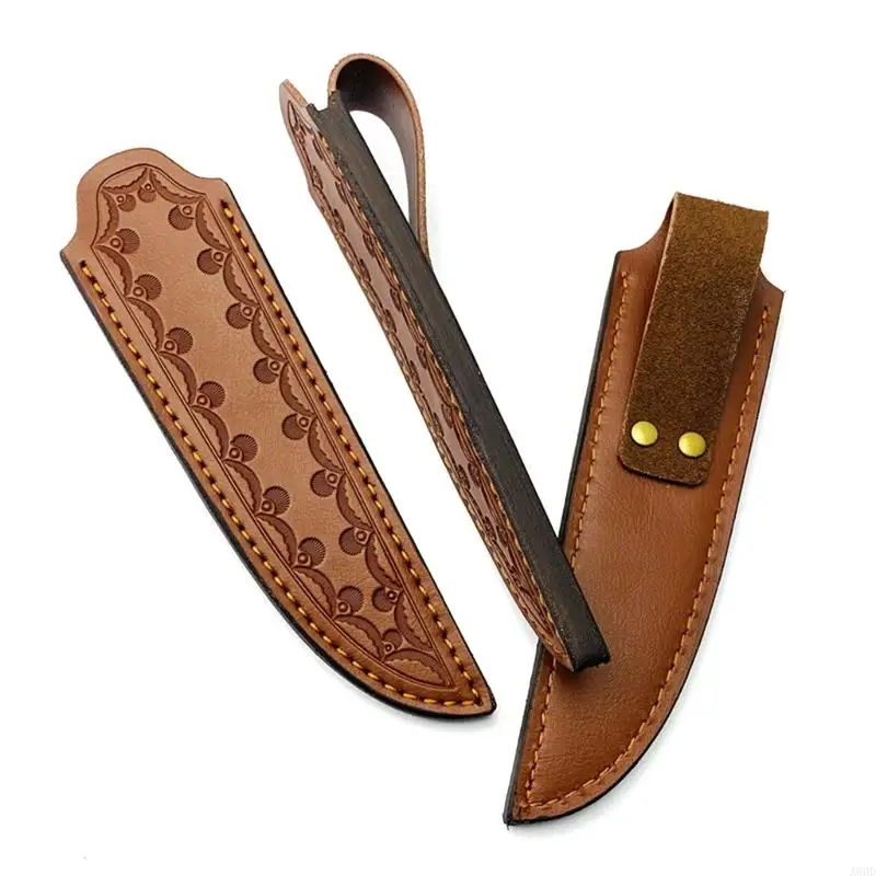 A6HD Leathers Sheath Straight Knife Case Pocket Folding Knife Sheath Carriers Holsters Handmade Knife Pouches Gift for Men