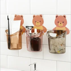 Home Bathroom Accessories Set Toothbrush Holder Toothpaste Storage Rack Wall Mount Toothbrush Cup Rack Toothbrush Stand