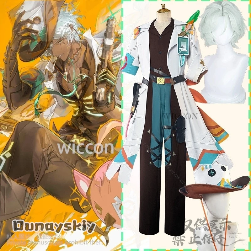 

Anime Game Genshin Impact Cosplay Ifa Costume Sexy Coat Pants Wigs Cowboy Hat Halloween Party Outfit Hot Man Cos Customized