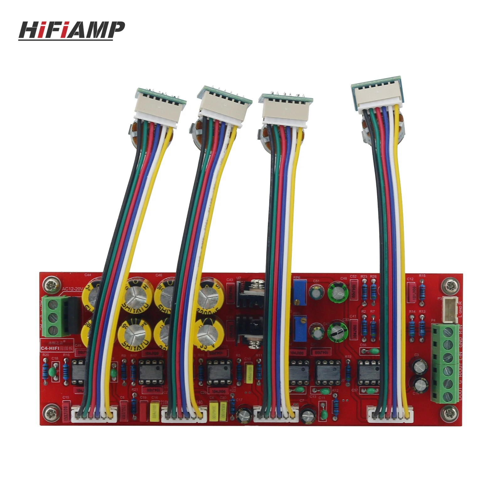 HiFiAMP C4 Preamplifier Board Low Distortion HiFi Audio Tuning Module Replacement for Mclntosh (Potentiometer with Lead Wire)