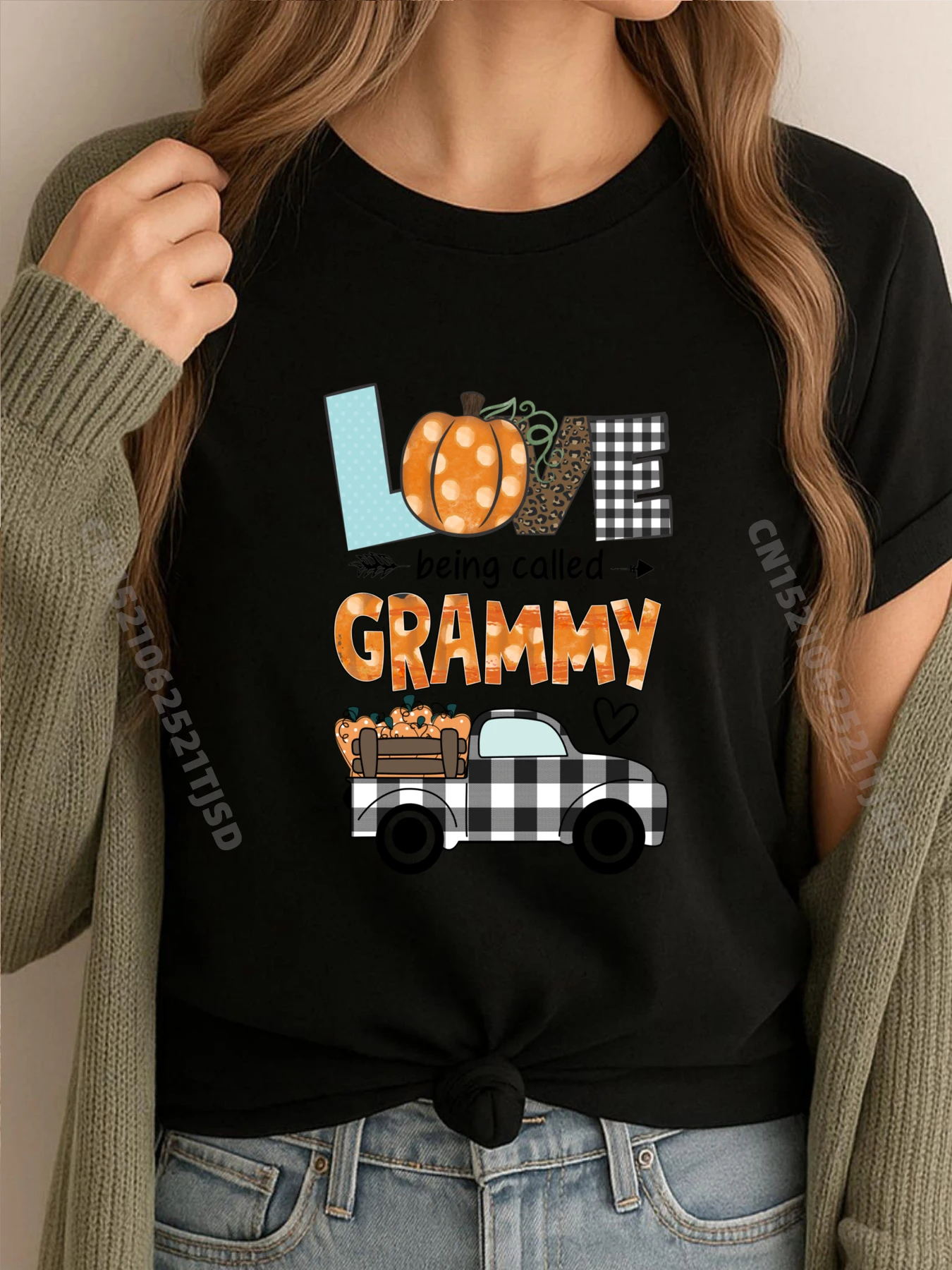 

LOVE being called GRAMMY Тыквы Грузовик Осень Хэллоуин Простая рубашка Дышащая мужская одежда День национального флага
