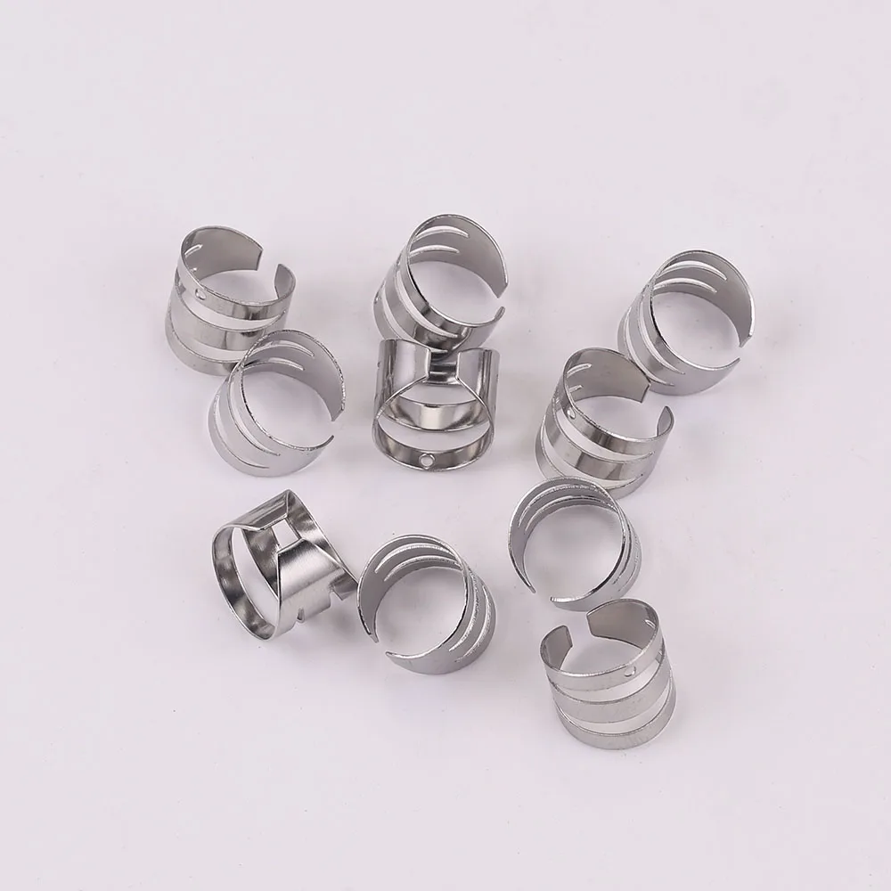 10pcs Stainless Steel Punk Rock Ear Clip Cuff Wrap Earrings No Piercing-Clip on Cartilage Wraps for DIY Jewelry Making Supplies