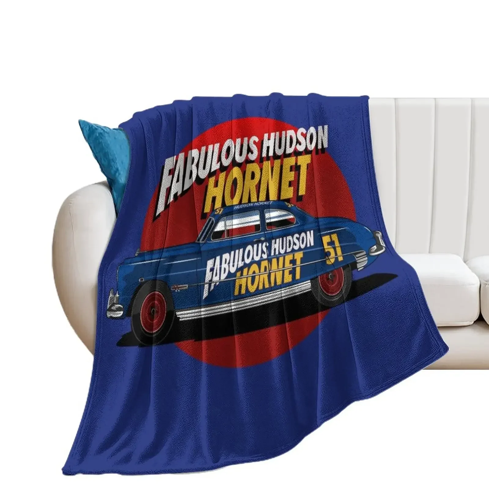 Fabulous Hudson Hornet illustration by petrothings Throw Blanket Cute Bed Fashionable For Sofa Thin Blankets