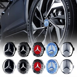 4PCS 60MM/ 63MM/68 MM Car Wheel Center Hub Caps Tire Rim Covers Auto Accessories For Mercedes Benz B/C/E Class C200L GLC GLK CLA