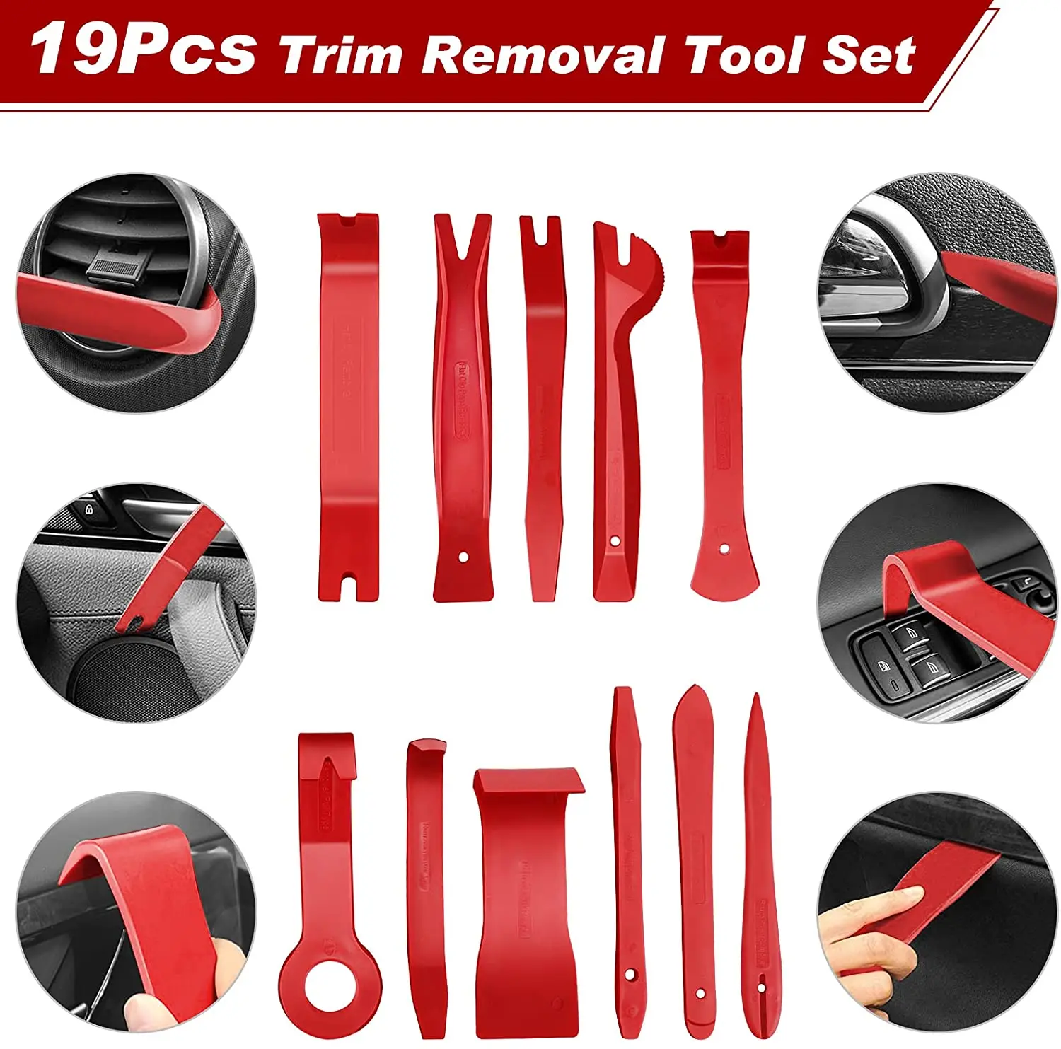 38PCS Car Trim Disassembly Tool Interior Door Clip Panel Trim Dashboard Removal Tool Modification Clips for car