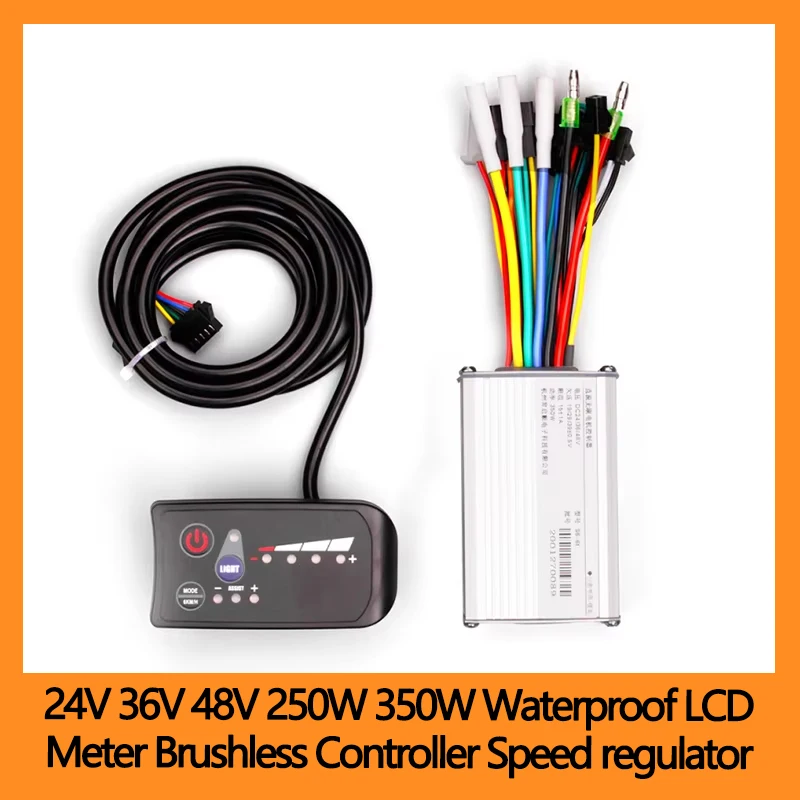

24V 36V 48V 250W 350W Waterproof LCD Meter Brushless Controller Speed regulator For Electric Bike E-bike Accessories