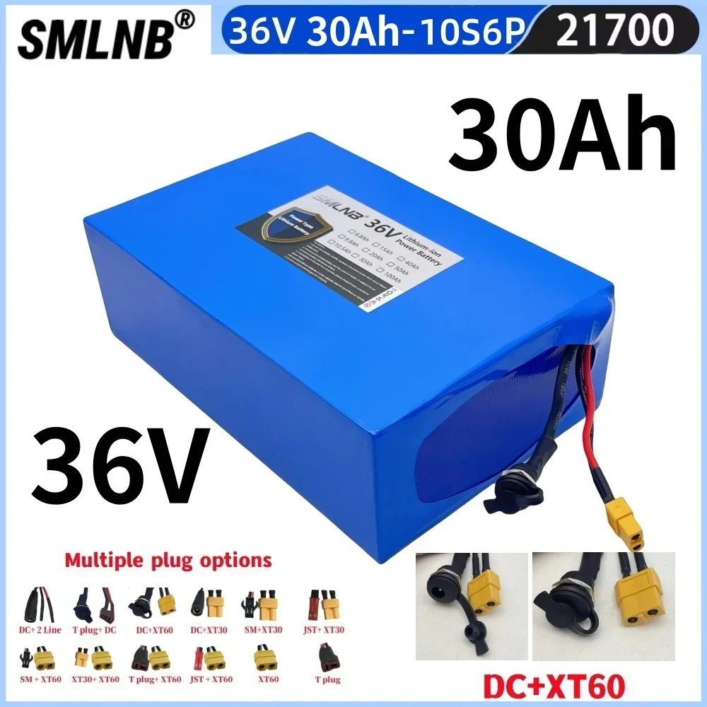 

10S6P 21700 battery pack 36V 30000mAh lithium-ion battery with BMS Suitable for bicycles, wheelchairs, outdoor motorcycles