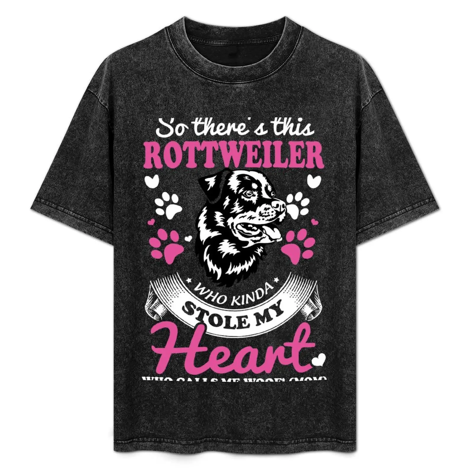

This Rottweiler Who Kinda Stole My Heart T Shirt T-Shirt Lightweight Basic Short Sleeve Shirt