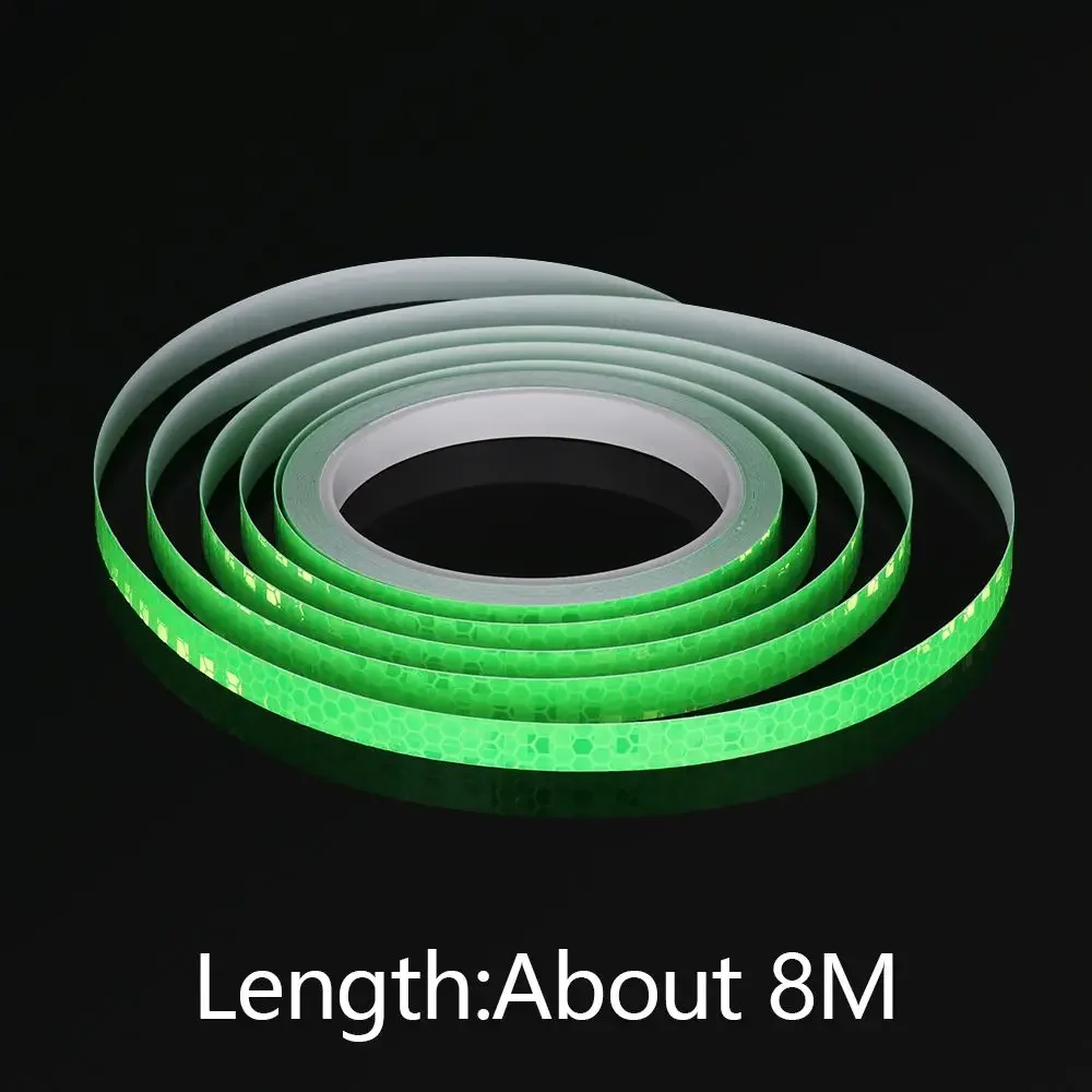 Hot Sale 6 Colors Motorcycle Rim Tape Reflective Wheel Stickers Warning Effect Decals Vinyl Waterproof Bright Car Stickers image 6