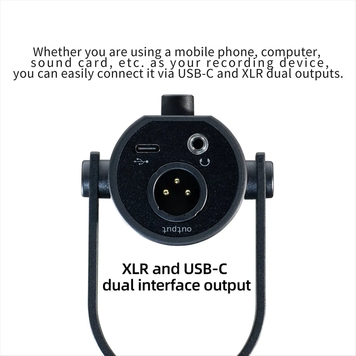 PD11 USB/XLR Dynamic Microphone with Gain Knob/Touch-Mute/Headphone Jack,Recording Mic for PC Sound Card Streaming
