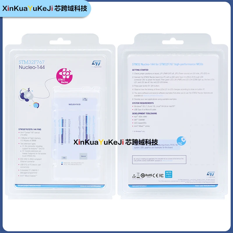 carte-d'evaluation-nucleo-f767zi-stm32-nucleo-144-avec-ethernet-usb-cortex-m7-outil-haute-performance