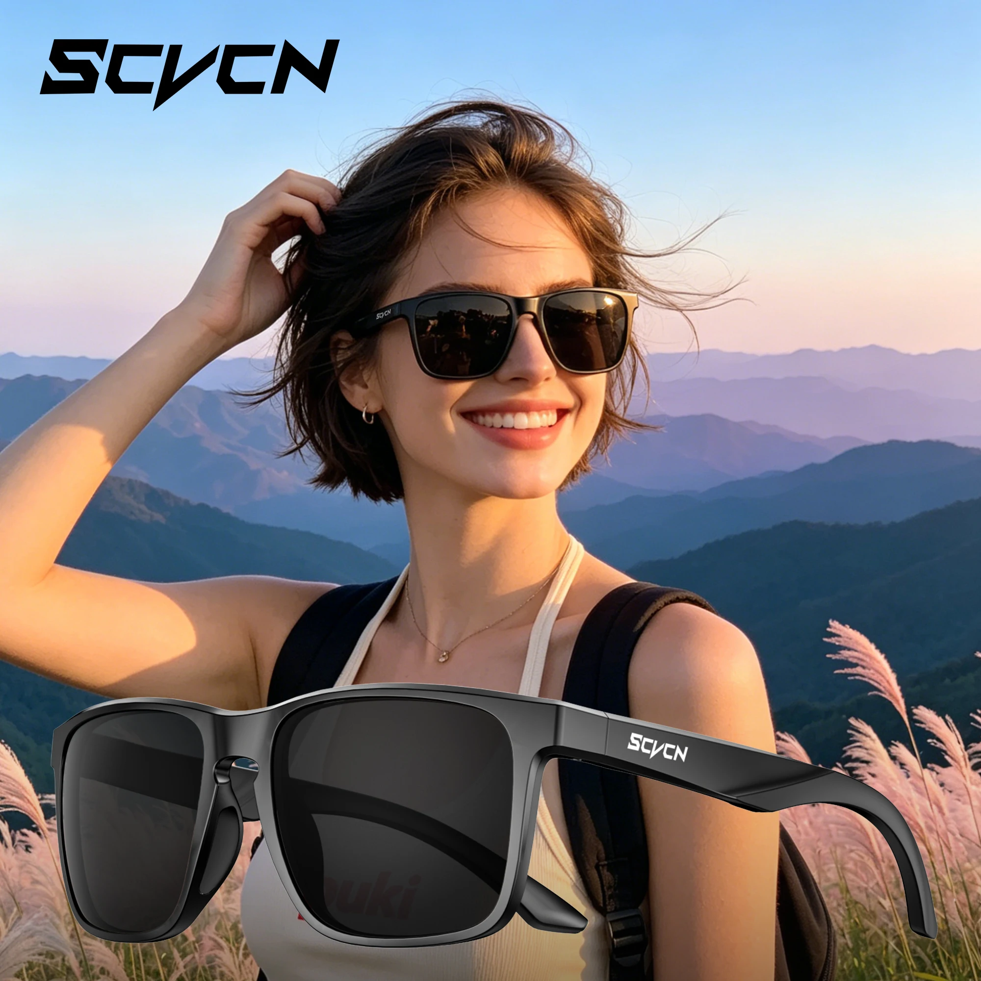 SCVCN Polarized Cycling Glasses Men UV400 MTB Outdoor Sports