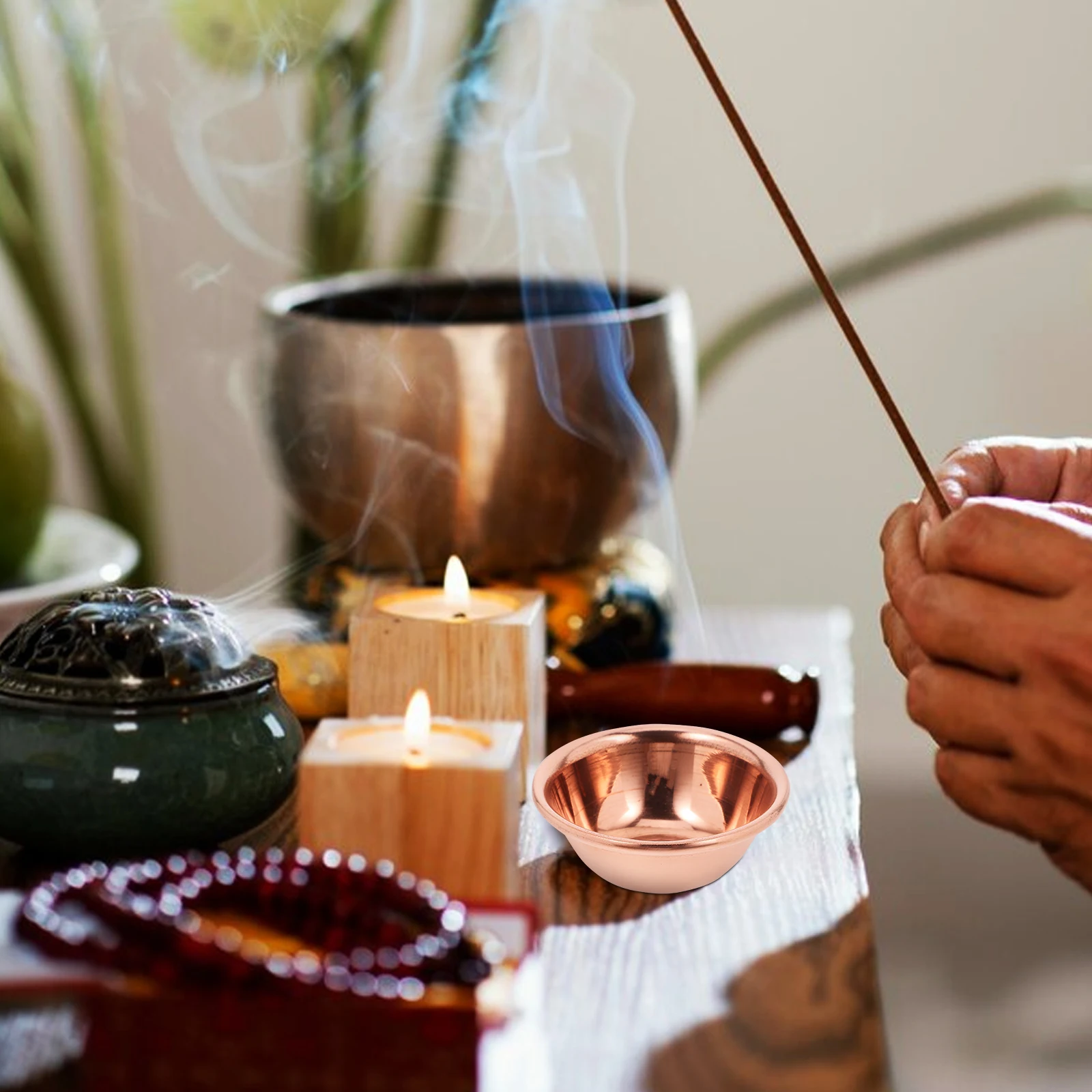 

7 шт. латунная чаша для предложения воды для медитации, йоги, декоративные буддийские аксессуары, настольные чашки для контейнеров для воды