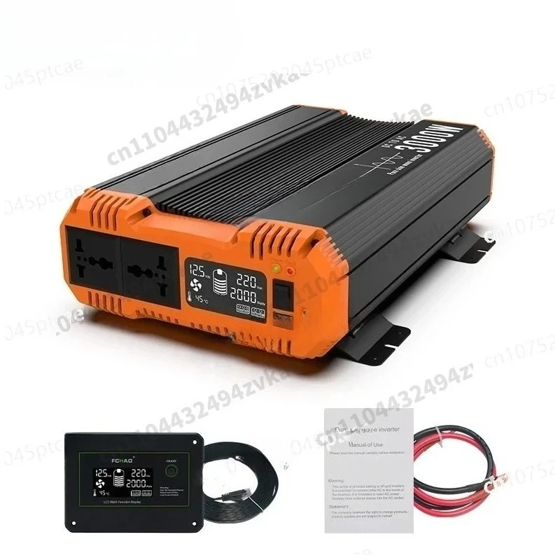 Pure Sine Wave Inverter Converter for Home Camping and RV12V 24V 48V To 220V 230V LCD Display Auto Accessories Power FCHAO