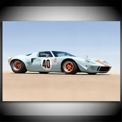 Modern Canvas Painting GT40 Le Mans Racing Car Classic Sportscar Wall Posters Prints For Bedroom Living Room Home Decor Unframed