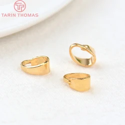 (3287)20PCS 6x2.8MM 7x3.4MM 24K Gold Color Plated Brass Charms Connector Pendants Clasps Diy Jewelry Findings Accessories