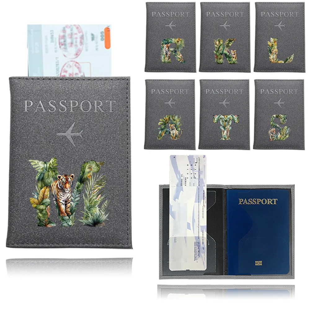 

1PCS RFID Vintage Travel Passport Cover Fashion PU Leather Passport Holder Case Travel Document Credit Id Card Jungle Tiger