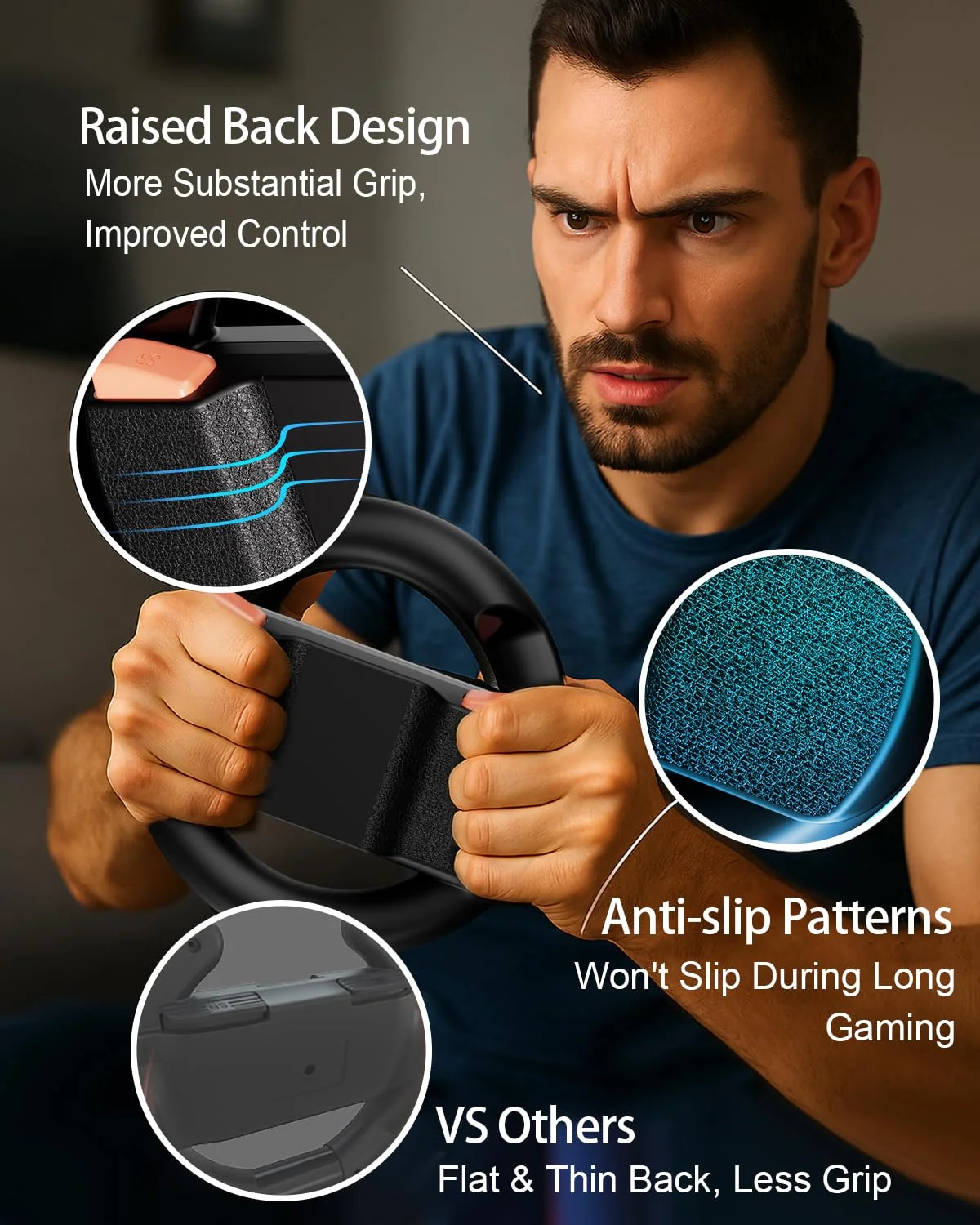 Volante para Switch Paquete de 2,2 Ruedas de juego de carreras para Switch 2, Accesorios de modo multijugador para Motion Racing GameTNS-3196