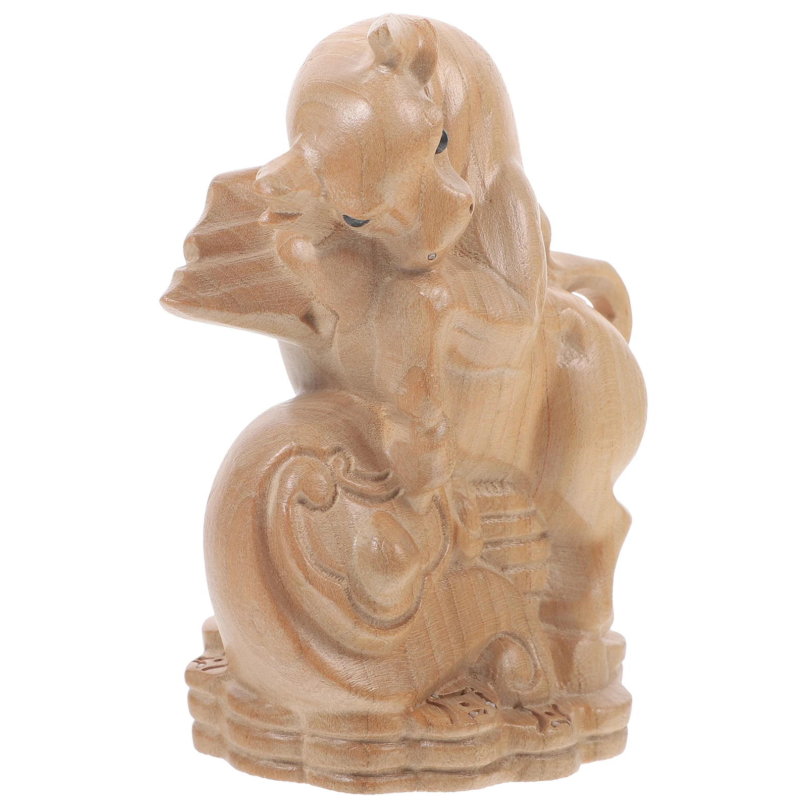 

Wood Cow Desktop Sculpture Carved Ornament Small Cow Statue for Home Office Decoration Wood Crafts Decor