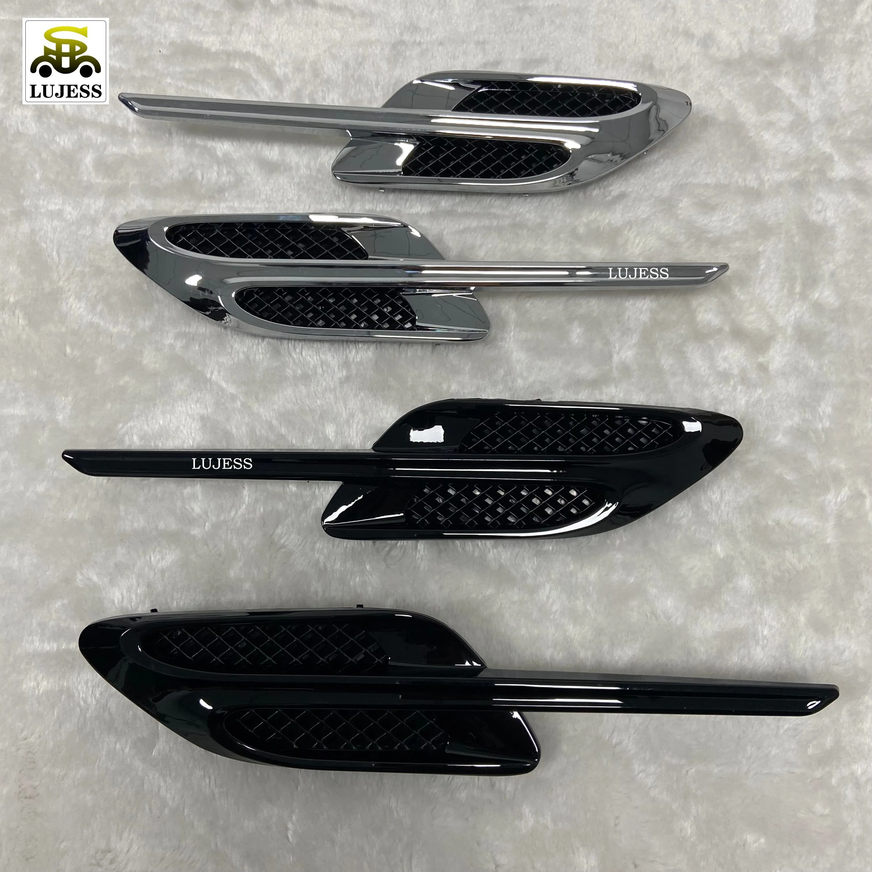 2016 2017 2018 for Bentley Continental GT Fender Air Vents OEM 3W3821273 3W3821274 Car Fender Vents Chrome Gloss Black Style