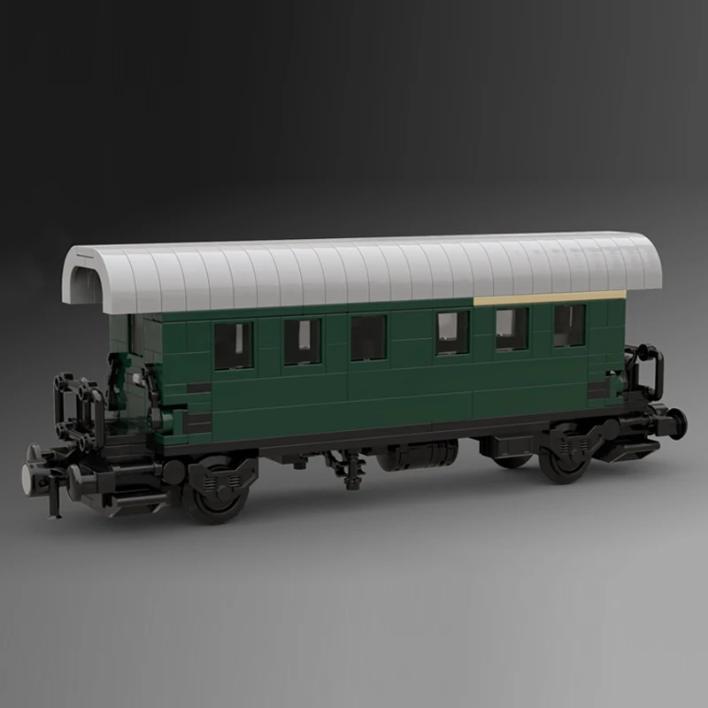 MOC 372 Elementy Miasto Przemysłowy 2 Osi Uniwersalny Wagon Pasażerski Model Pociągu Tożasowego DIY Kreatywne Pomysły Zabawka dla Dzieci Prezent Klocki Techniczne