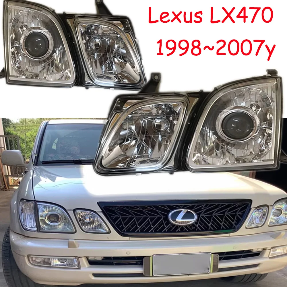 1pcs car bupmer head light for Lexus LX470 headlight daytime light 1998~2007y car accessories DRL fog for Lexus LX470 headlamp