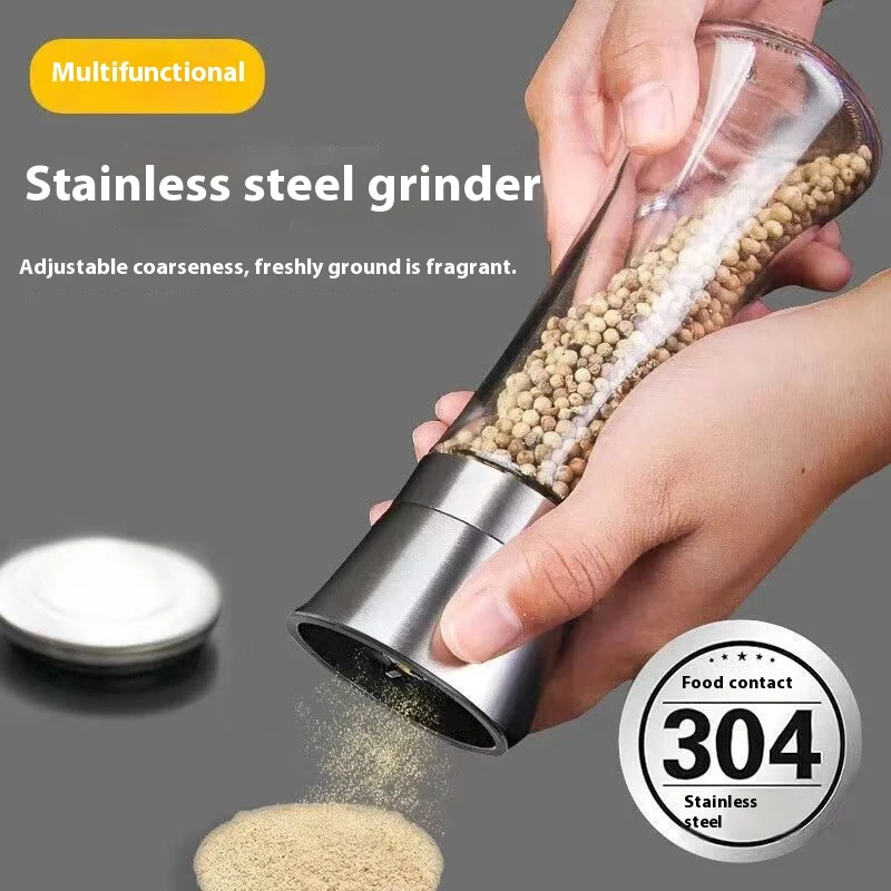 

Manual Home Kitchen Salt And Pepper Grinder 304 Stainless Steel for Grinding Fresh Herbs And Spices like Sichuan Peppercorns