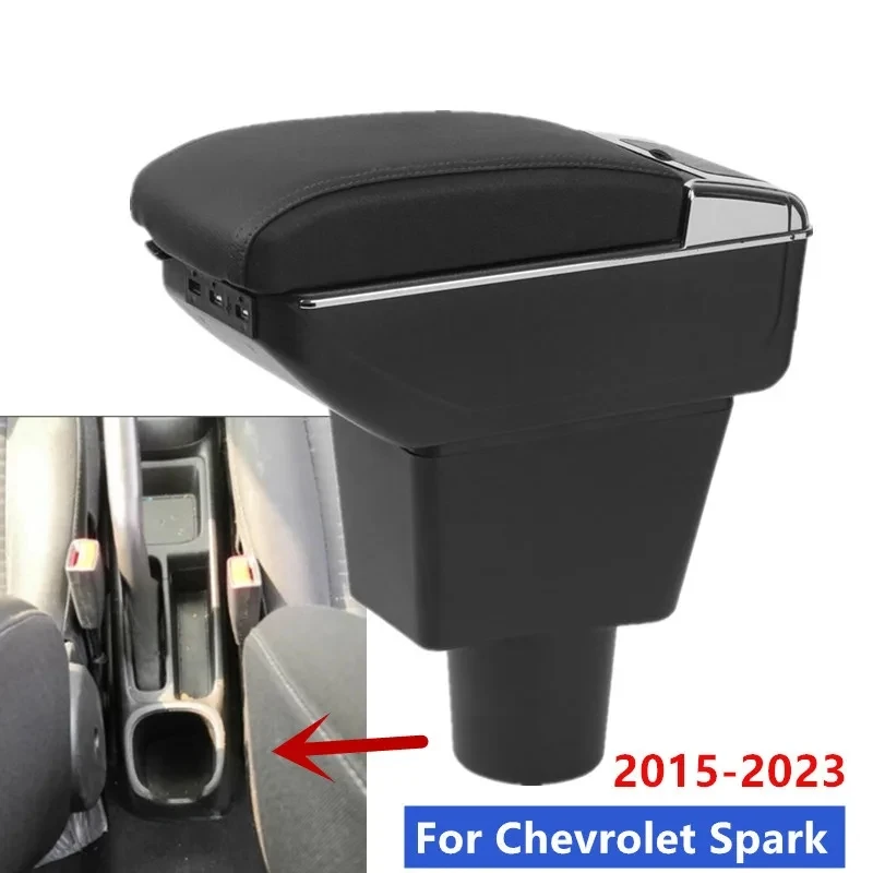 NEW For Chevrolet Spark Armrest Box For Chevrolet Spark 2015-2023 Center Storage box interior Retrofit USB charging Accessories 