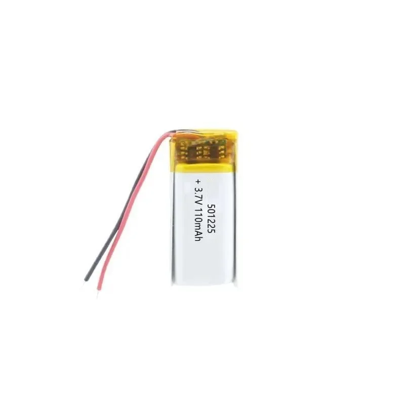[New] 100pcs 501225 polymer battery 110mAh bluetooth headset night light recorder 3.7V rechargeable lithium