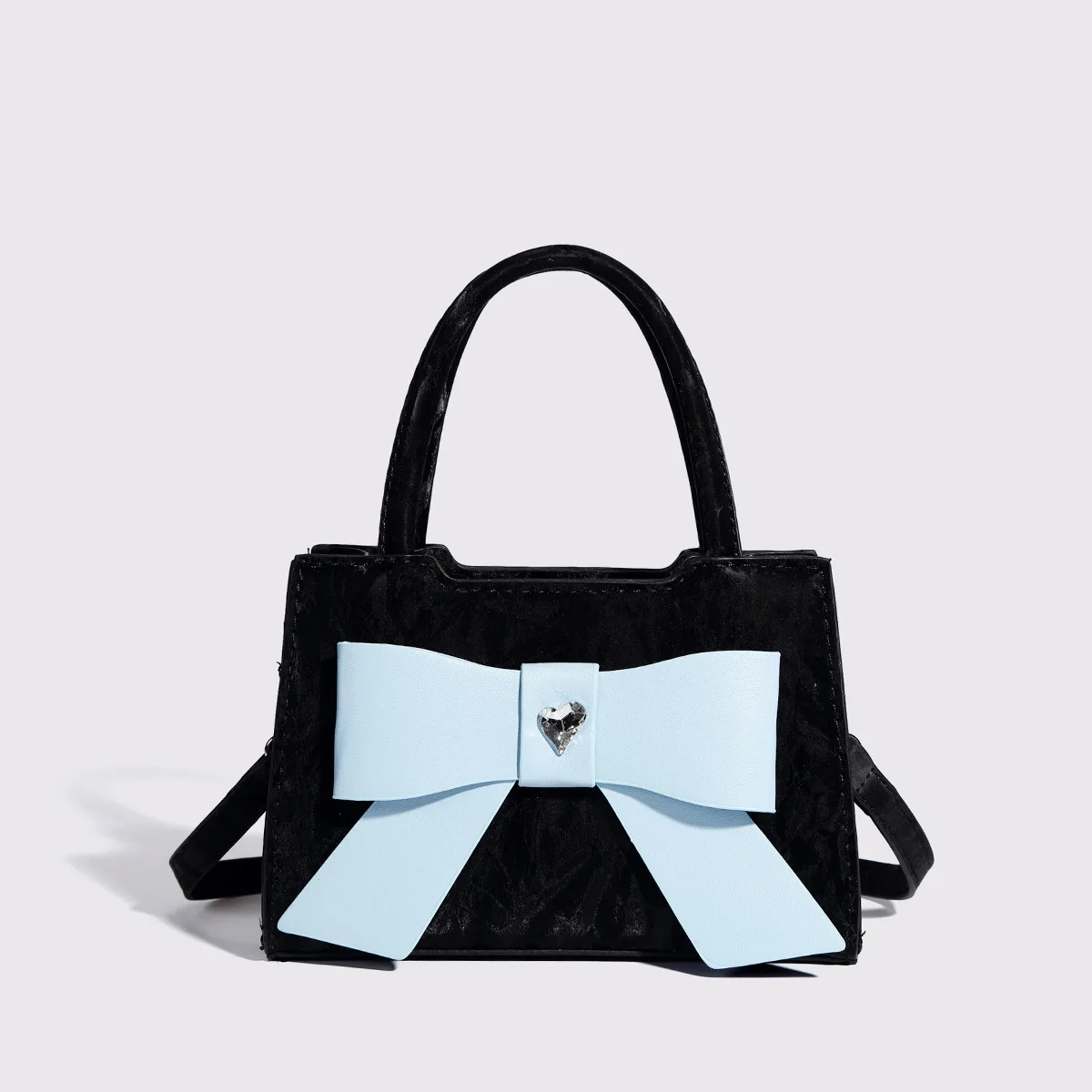 Single Shoulder Women's Bag New Sweet Cute Bow With Niche Design Fashionable And Versatile Small Square Handbags For Women