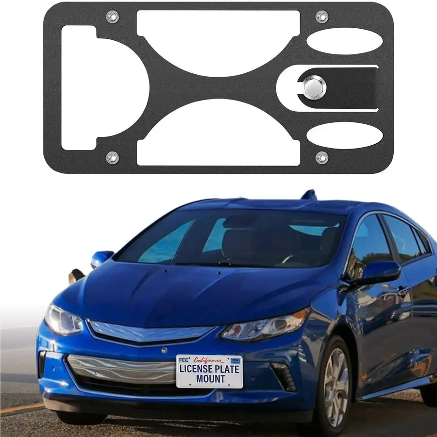 

Drill Front License Plate Bracket Mount Kit Compatible with Chevy Volt 20162020, Front Bumper License Plate Mounting Kit