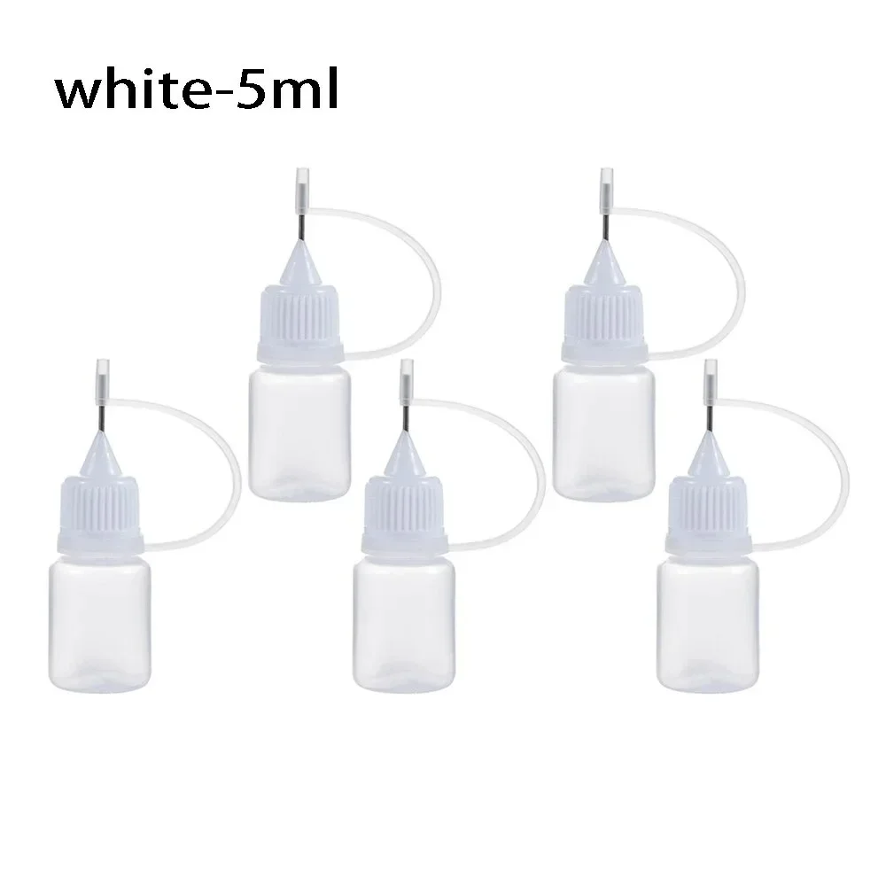 5 Stück/Set 5/10/20/30/50/100ML Nadelspitzen-Klebstoffapplikator-Flaschen für Papierquilling DIY Scrapbooking Papierhandwerk Werkzeug