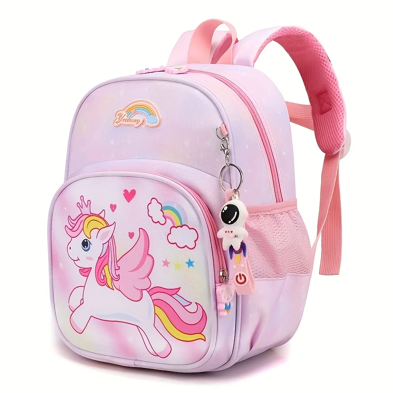 Image of Niedlicher Cartoon-Schulrucksack Wasserdichter Kindergarten-Schülerrucksack Trendiger Einhorn-Leichtgewicht-Büchertasche Multifunktionaler Rucksack